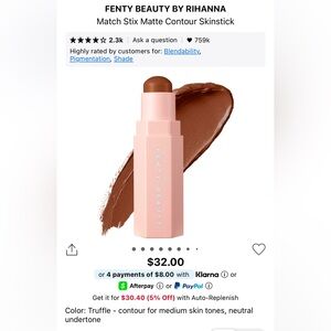 Fenty Beauty Match Stix Matte Contour Skinstick - Rich Tan